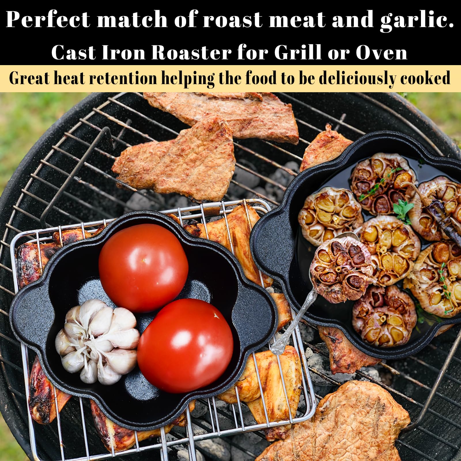 AOKDEER cast-iron dutch oven with lid on demonstrates durable heat retention
