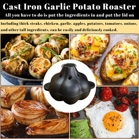 AOKDEER garlic roaster baker filled with garlic cloves for flavorful roasting