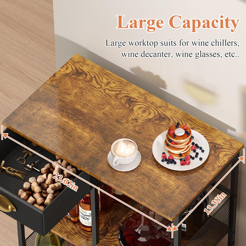 Aokitsink liquor cabinet iron and wood frame ensures durability