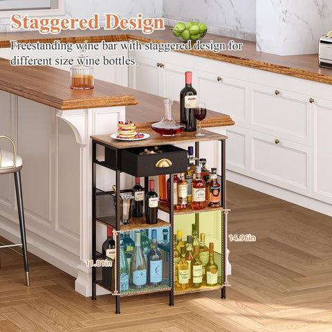 Aokitsink liquor cabinet wine bottle storage for organized display