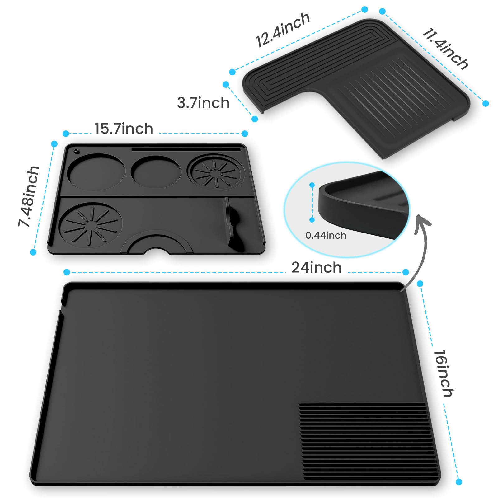 Aolaike silicone mat is dishwasher-safe for easy cleanup.