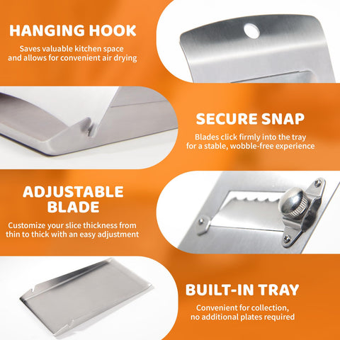 Aolzg 430 stainless steel blades close-up for sharp, durable cuts.