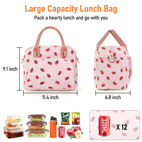 Double-layer insulated Aomeskoitoy lunch bag keeps meals fresh