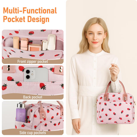Shoulder strap offers easy, comfortable carrying