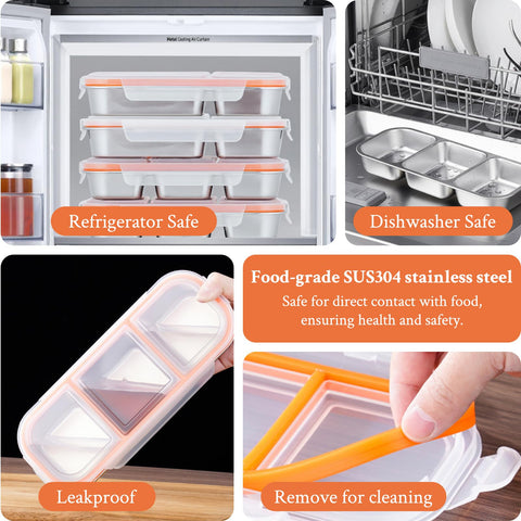 Aomeskoitoy refrigerator-friendly snack containers keep snacks organized in the fridge.