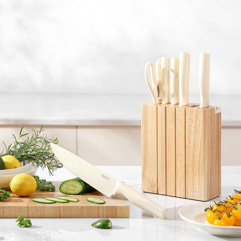 Aomiesen 5-inch utility knife in action for versatile kitchen tasks.