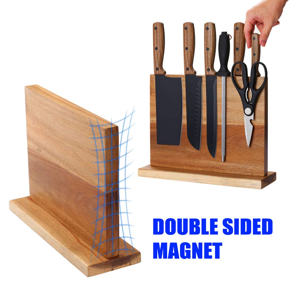 Aomiesen solid-acacia-wood surface is easy to wipe clean after cooking.