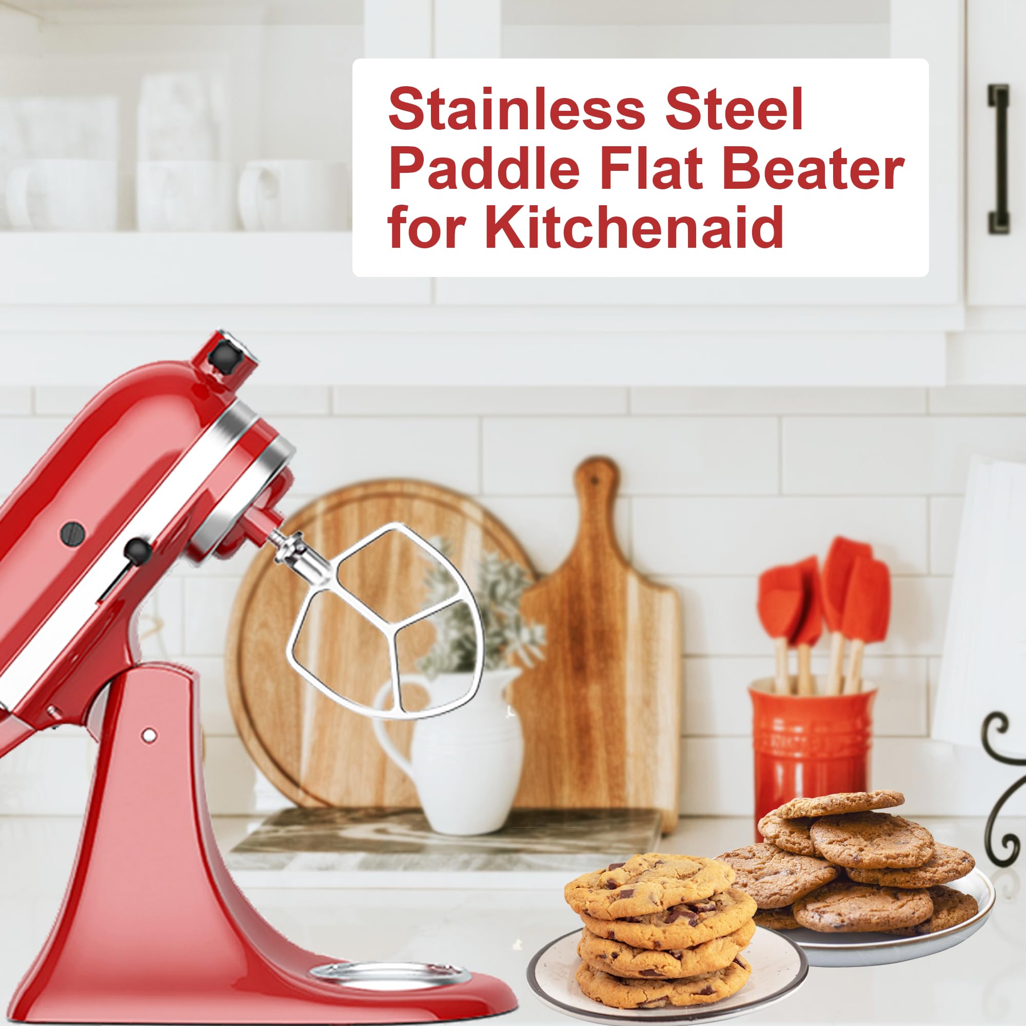 Aooaid durable paddle flat beater showing robust construction for KitchenAid