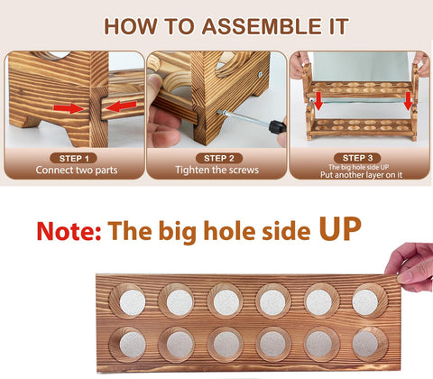 AOOHOOA close-up of smooth wood grain and rounded holes.