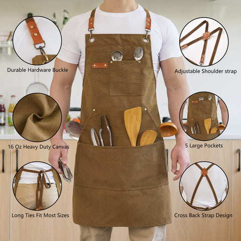 Aoomzoon brown coverage 27x32 provides full bib protection