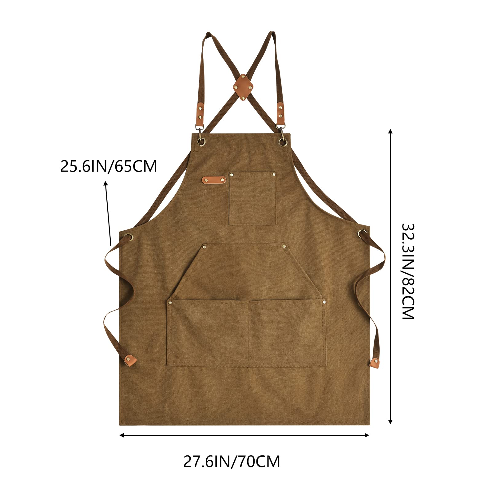 Aoomzoon brown heavy-duty 16oz canvas for long-lasting performance