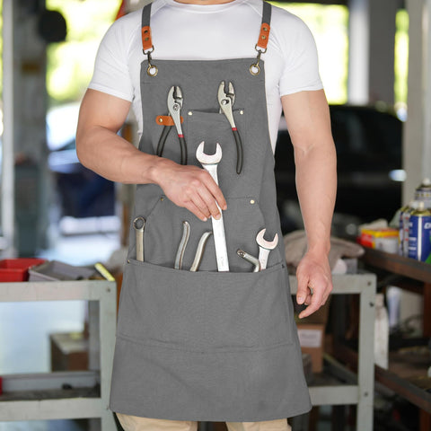 Aoomzoon apron reinforced corner rivets ensuring lasting durability in busy kitchens