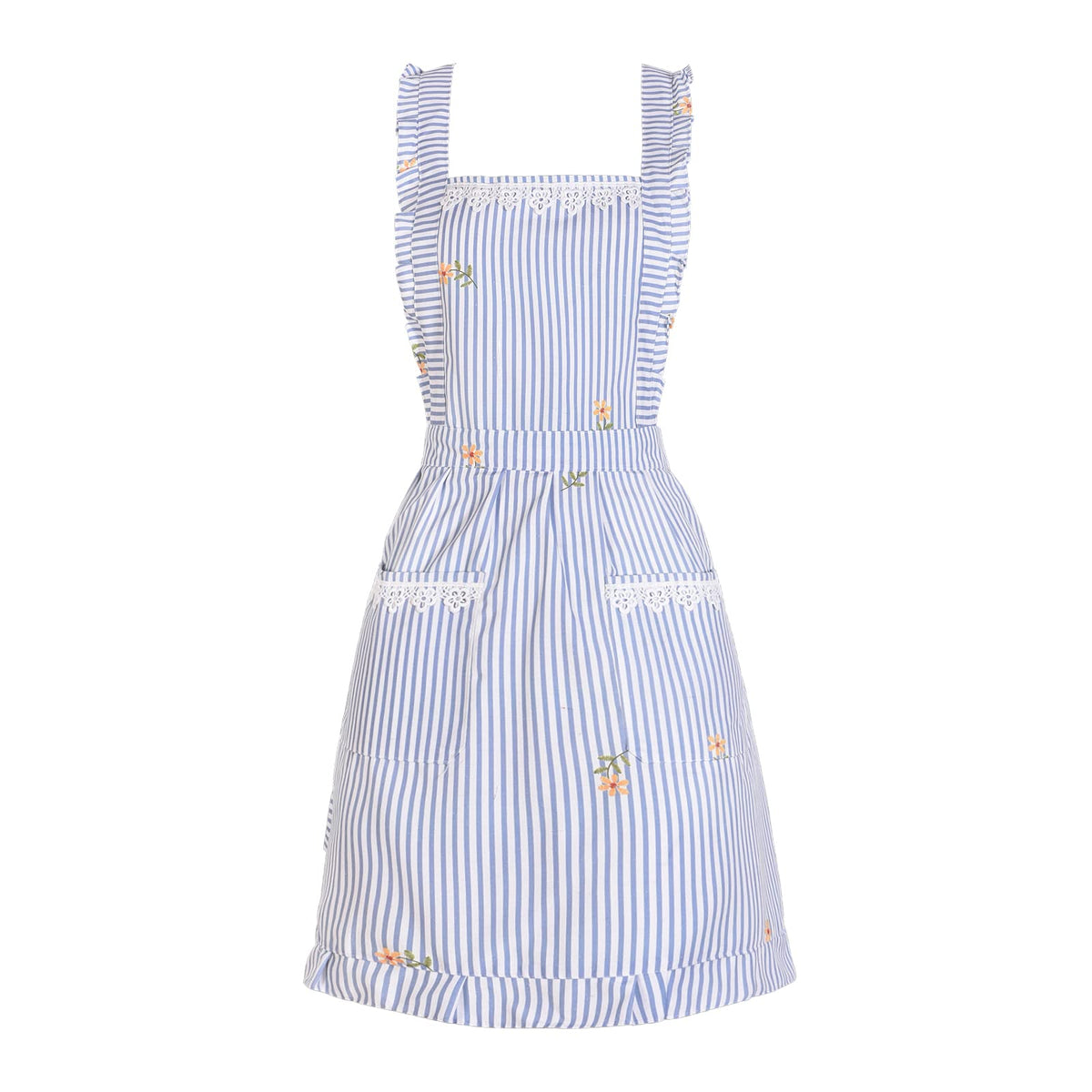 Aoomzoon funny apron front view with pockets for utensils and spices.
