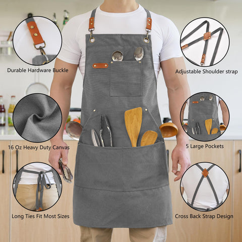 Aoomzoon heavy-duty apron buckle closeup with secure fit and stylish hardware