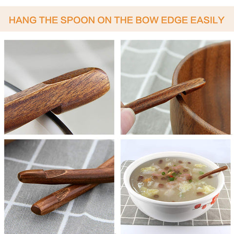 AOOSY kitchen wood utensil protects non-stick pots from scratches.