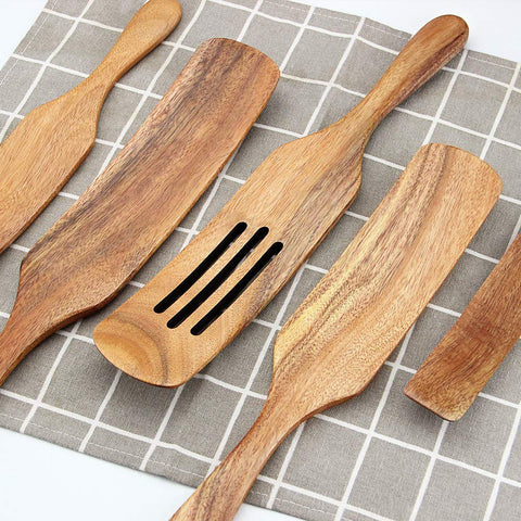 AOOSY spurtle set small flat spatula for precise scraping and delicate sauce handling.