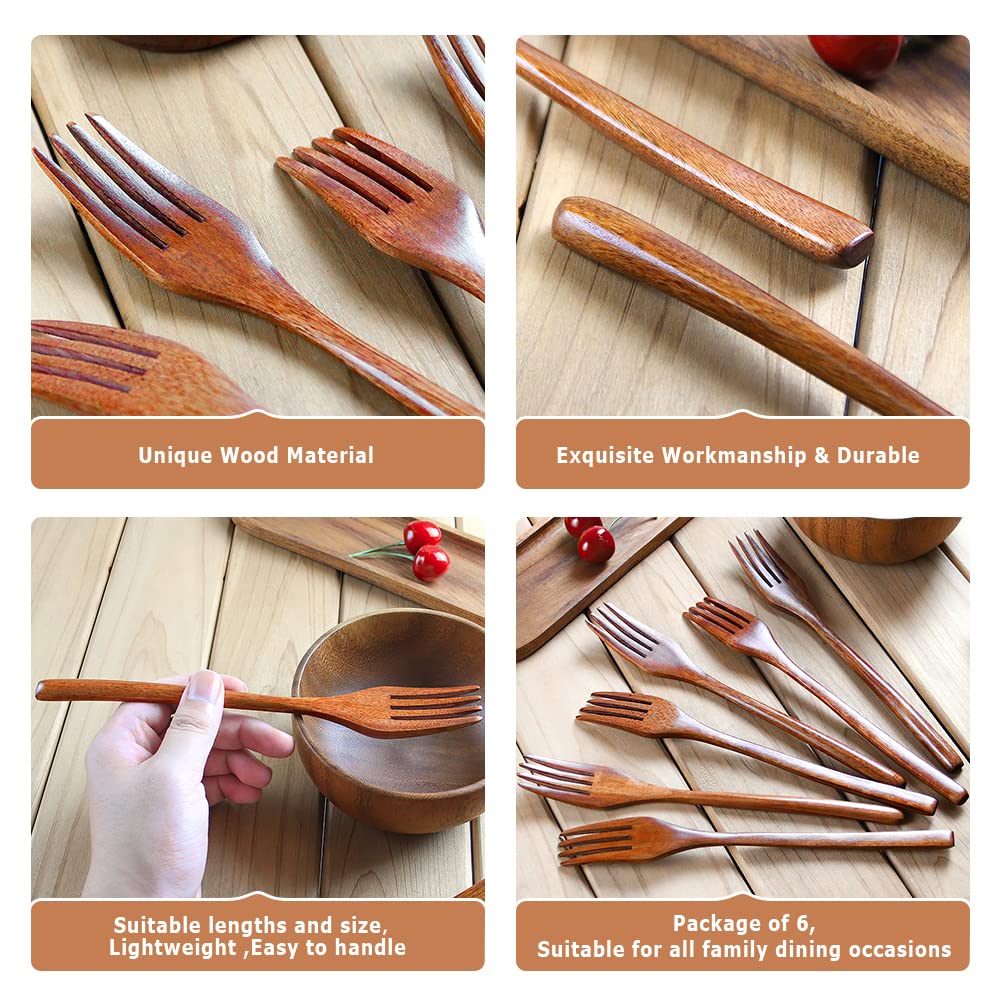 AOOSY wooden forks dishwasher-safe for easy cleanup