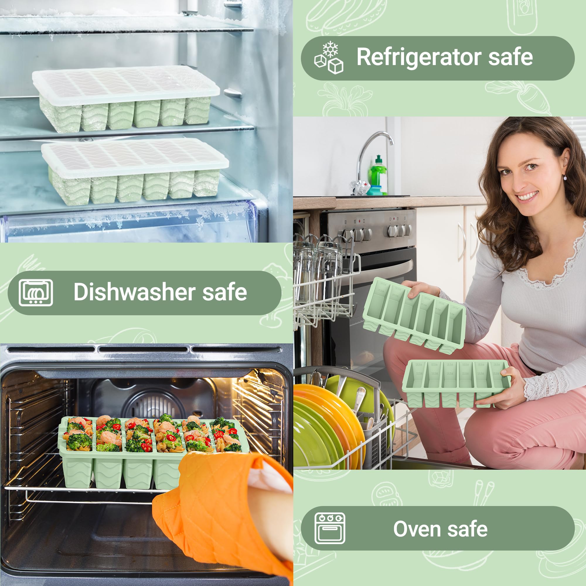 Aopigavi multi-use freezer tray for broth and smoothies.
