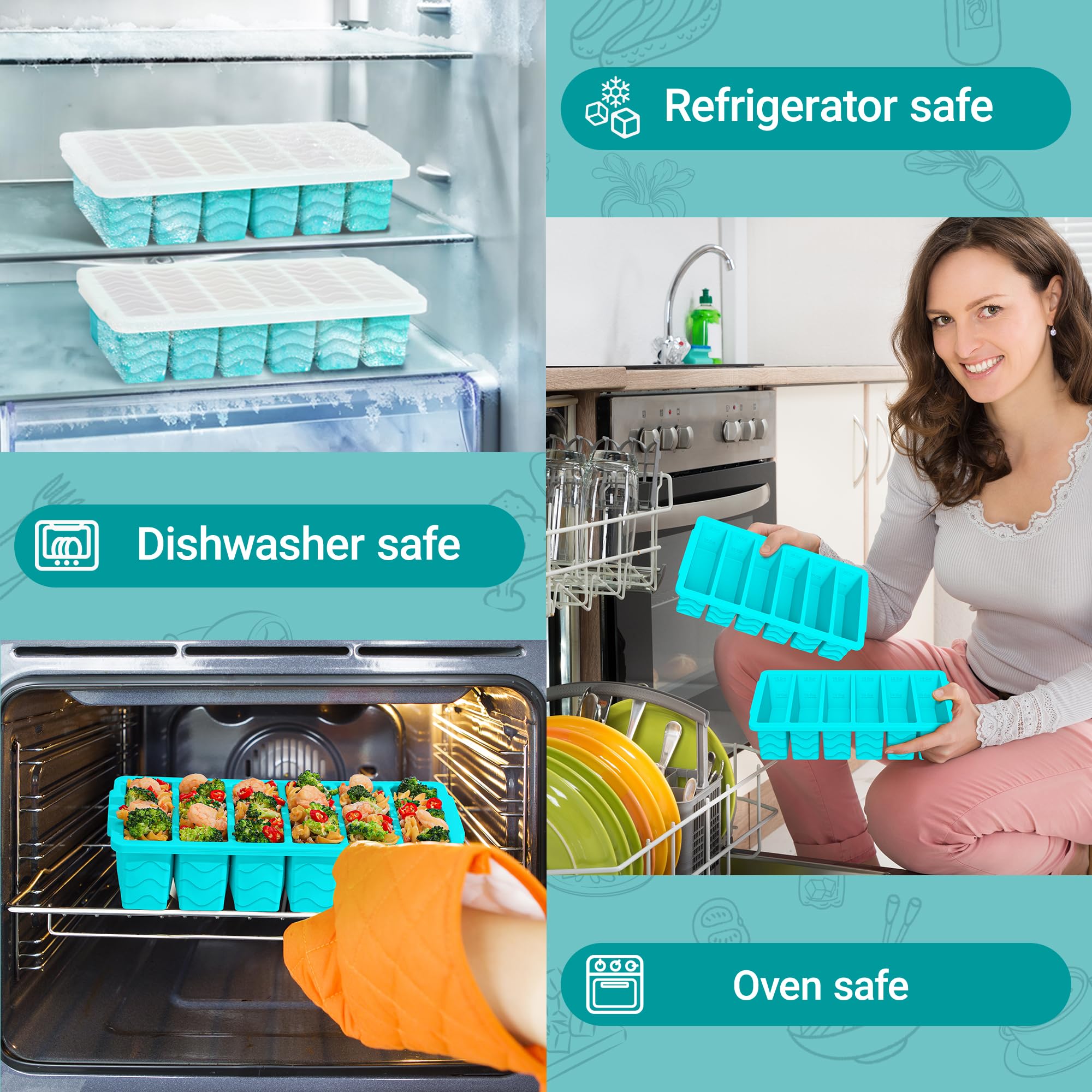 Aopigavi versatile freezer molds for soup, broth, sauces, or drinks.