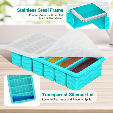 Aopigavi stackable lids seal freshness and block freezer odors.