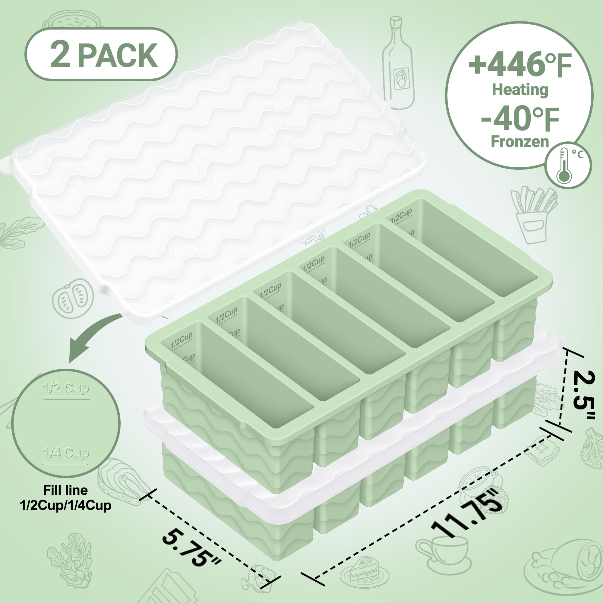 Aopigavi two-trays twelve-portion setup for easy meal prep.