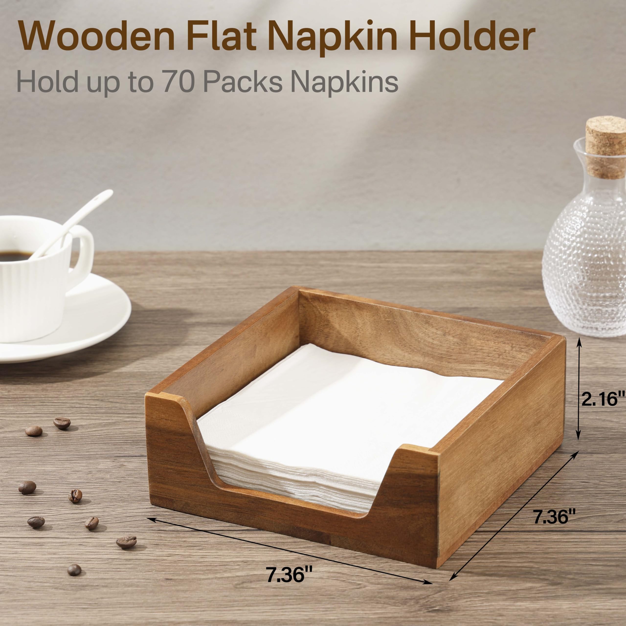 Aoravvik napkin holder with square design complements rustic and modern tables