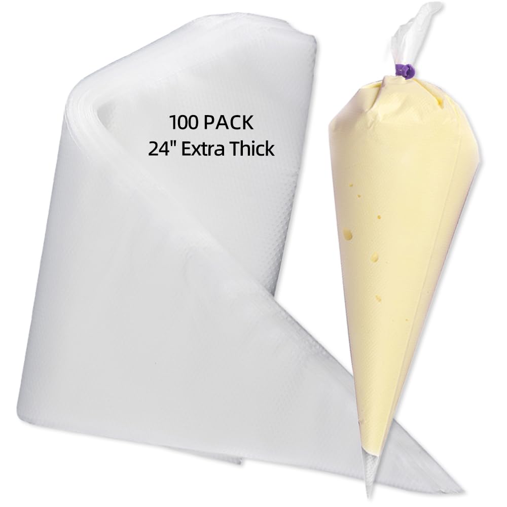 AOSHIDINGSHUO 24-inch piping bags with non-slip texture for precise decorating.