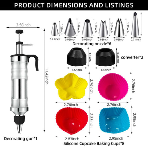 AOSHIDINGSHUO complete dessert decorating toolkit for cookies cupcakes and pastries.