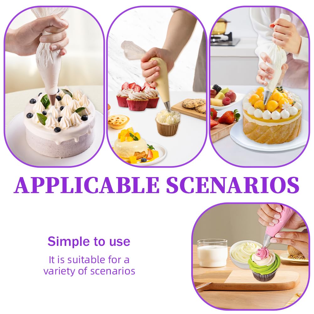 AOSHIDINGSHUO disposable pastry bags compatible with all piping tips for versatility.