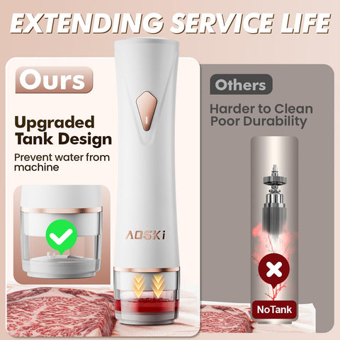 AOSKI rechargeable vacuum sealer with long battery life for travel.