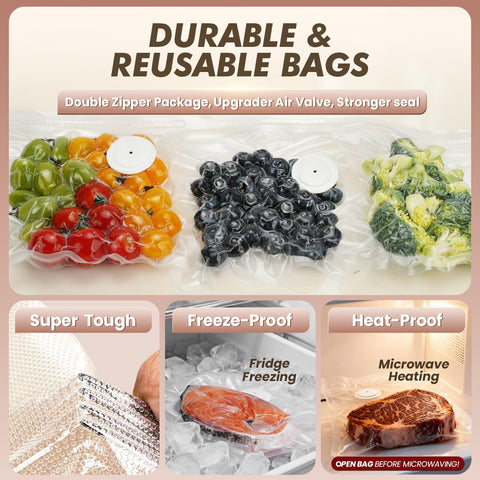 AOSKI travel-friendly sealer for meals on camping or picnics.