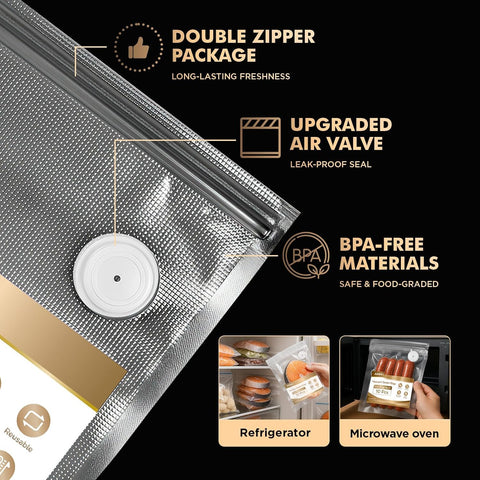 AOSKI kit with BPA-free bags and USB-C cable included.