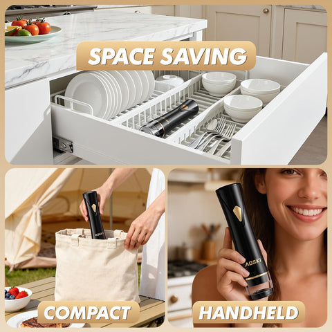 AOSKI vacuum sealer with rechargeable battery and on-the-go freshness.