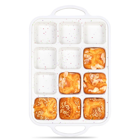 AOTASO brownie pan with dividers in cream for even portions and clean release