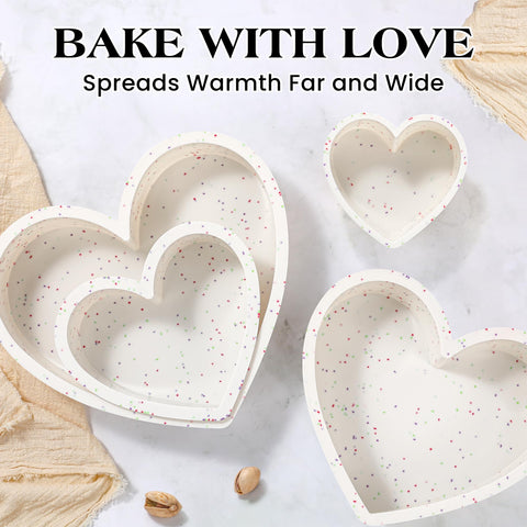 AOTASO heart molds in cream, easy demold after baking sessions.