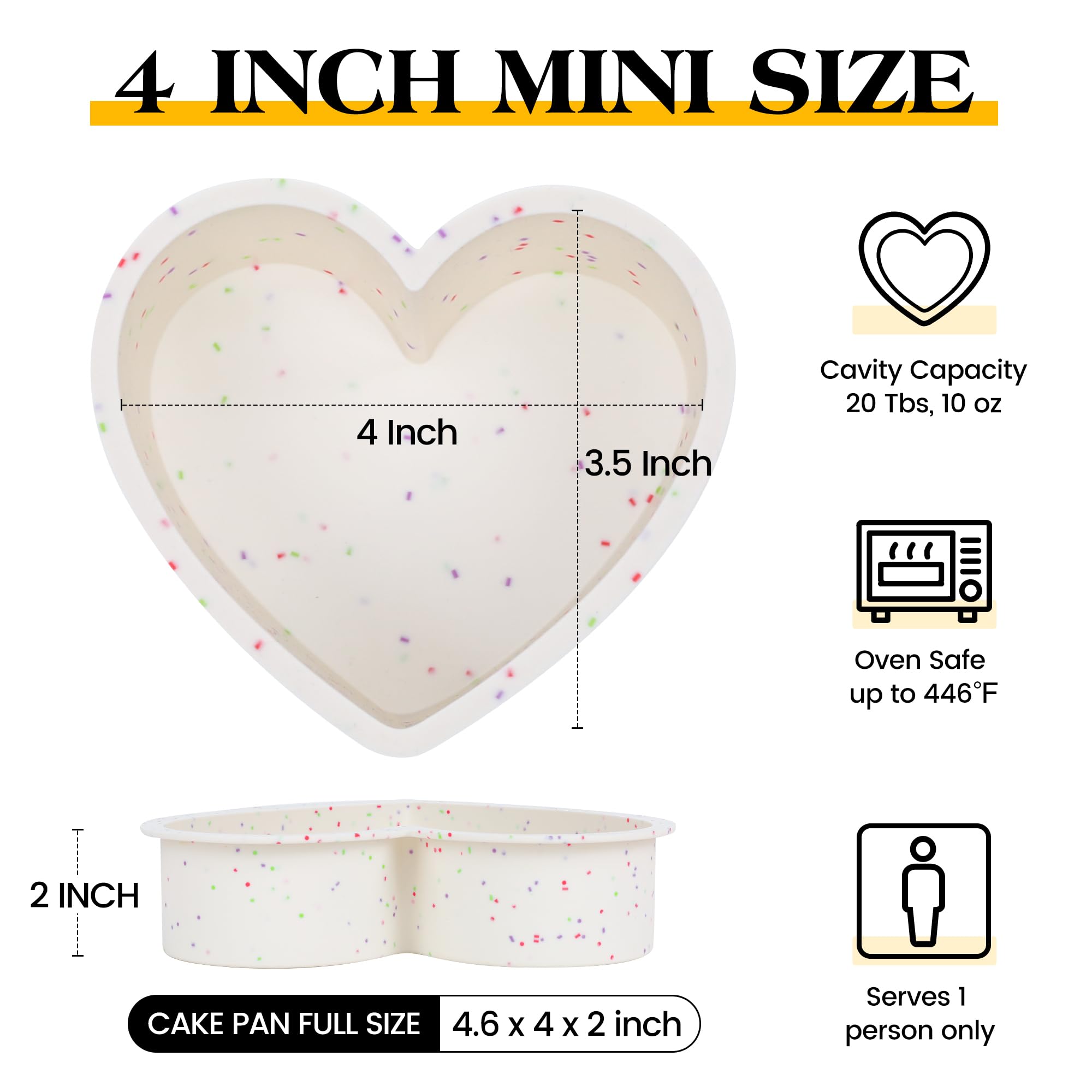 Cream silicone heart molds designed for quick release and repeatable, cute cake shapes.