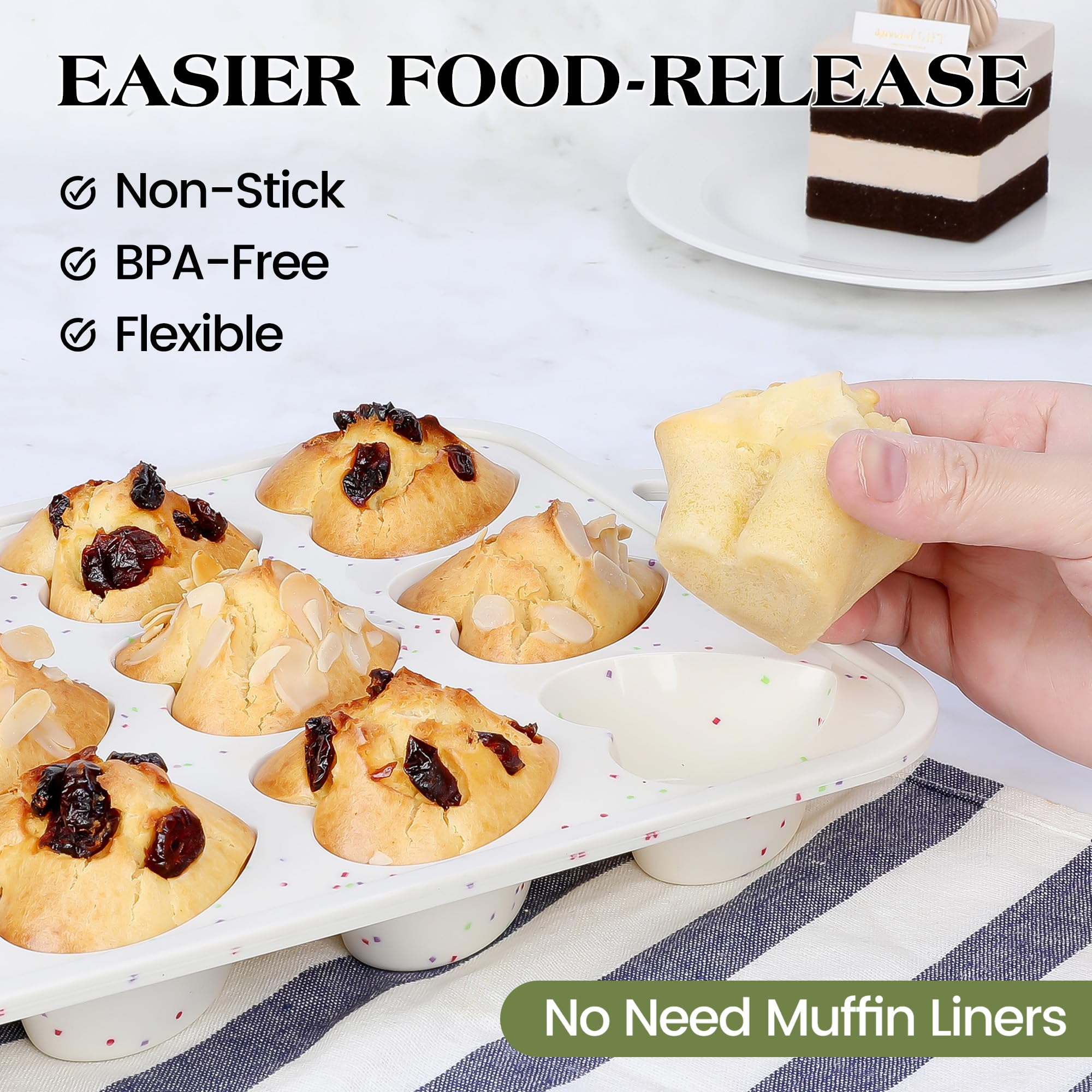 AOTASO silicone heart mold ready for nonstick, easy-release baking.