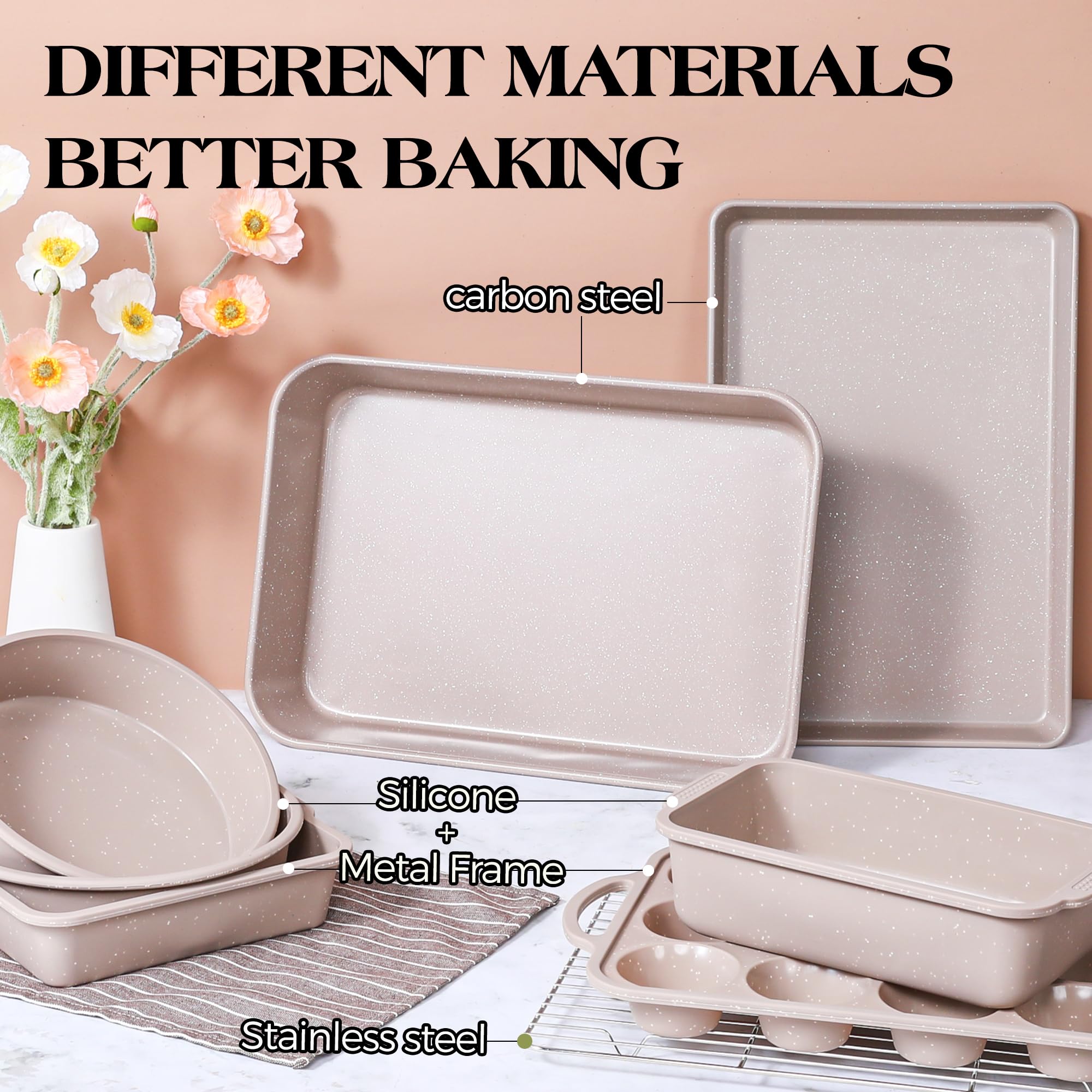 AOTASO silicone muffin pan offering flexible release for muffins.