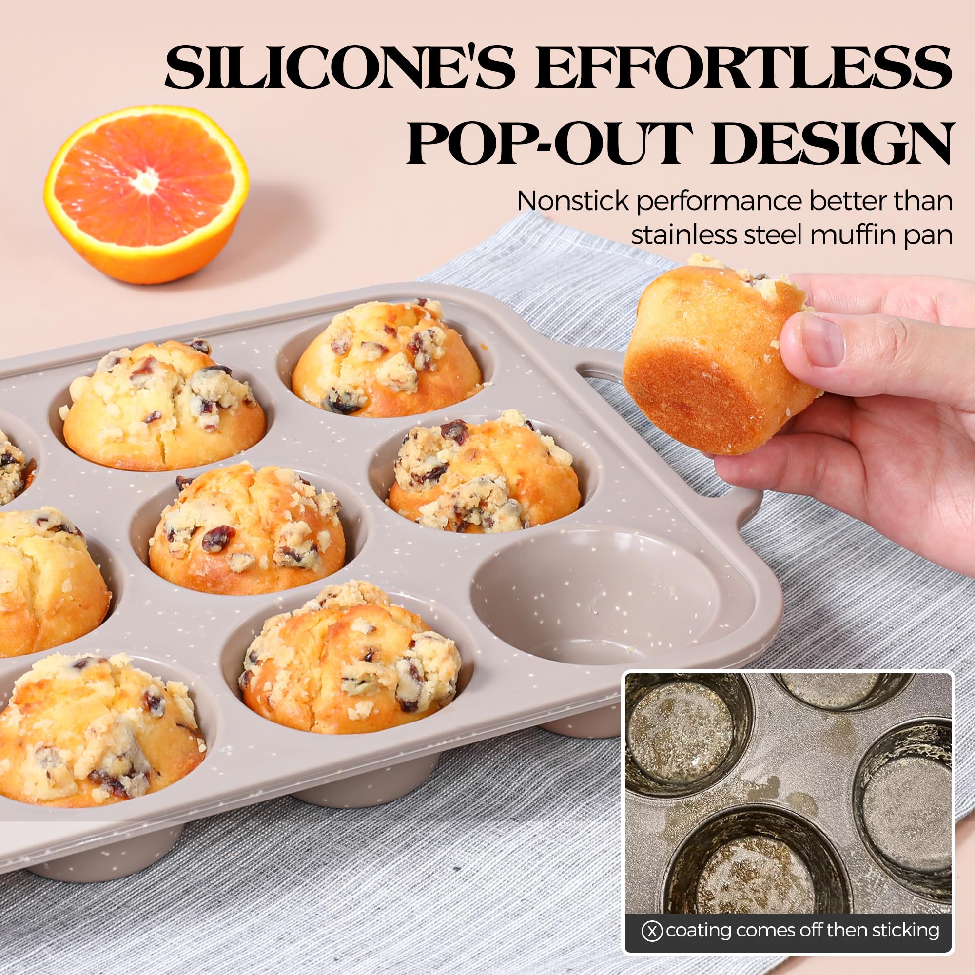 AOTASO silicone square cake pan delivers even edges and release.