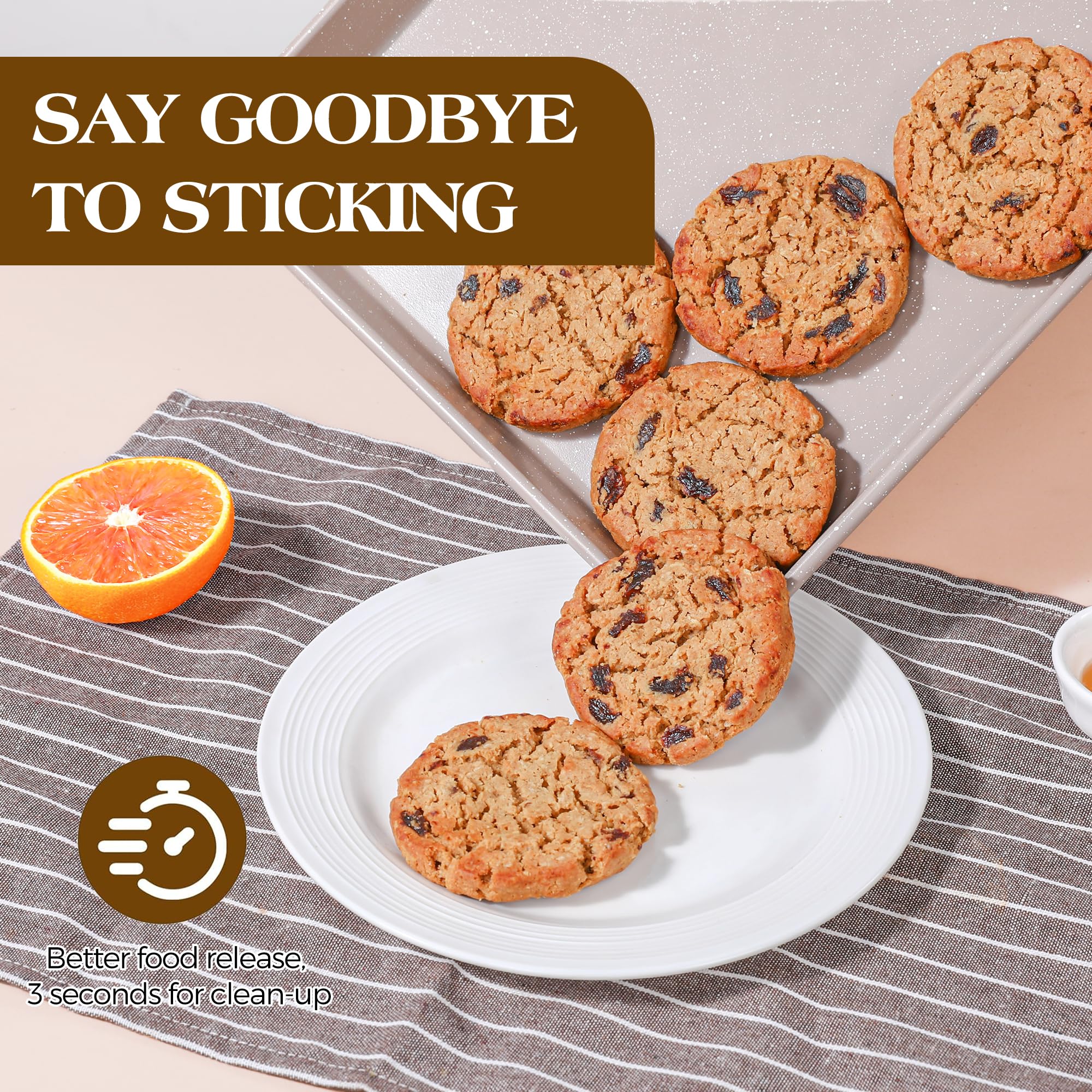 AOTASO silicone round cake pan pair for consistent cake height.