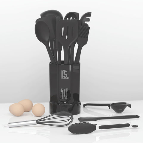 AOTHOD silicone slotted spoon draining liquids without scratches