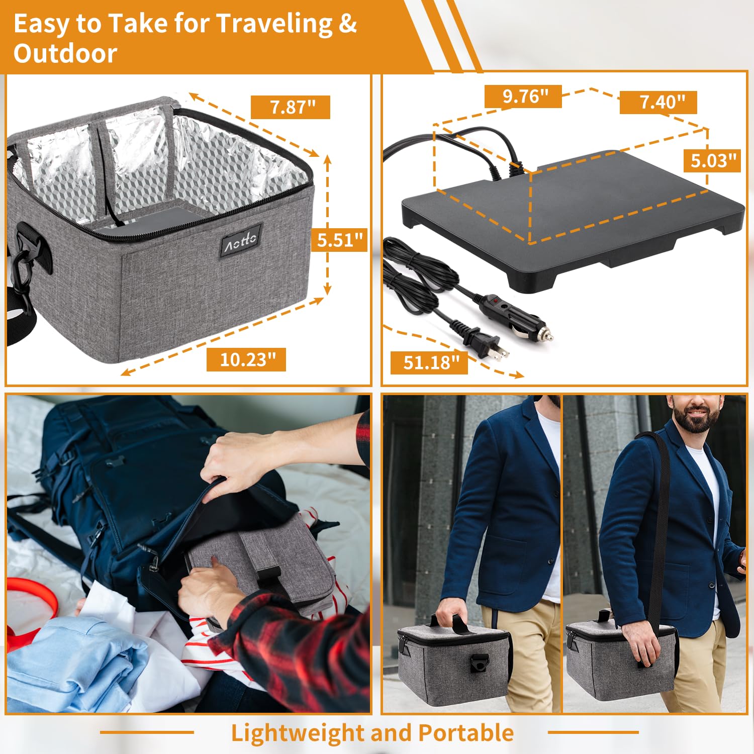 Aotto compact collapsible design with strap for easy transport.