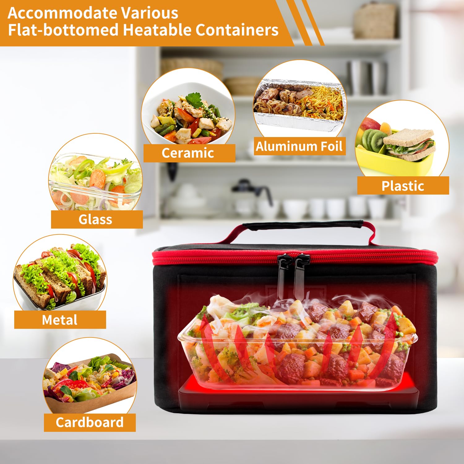 Aotto portable oven with carrying handle ready to travel.