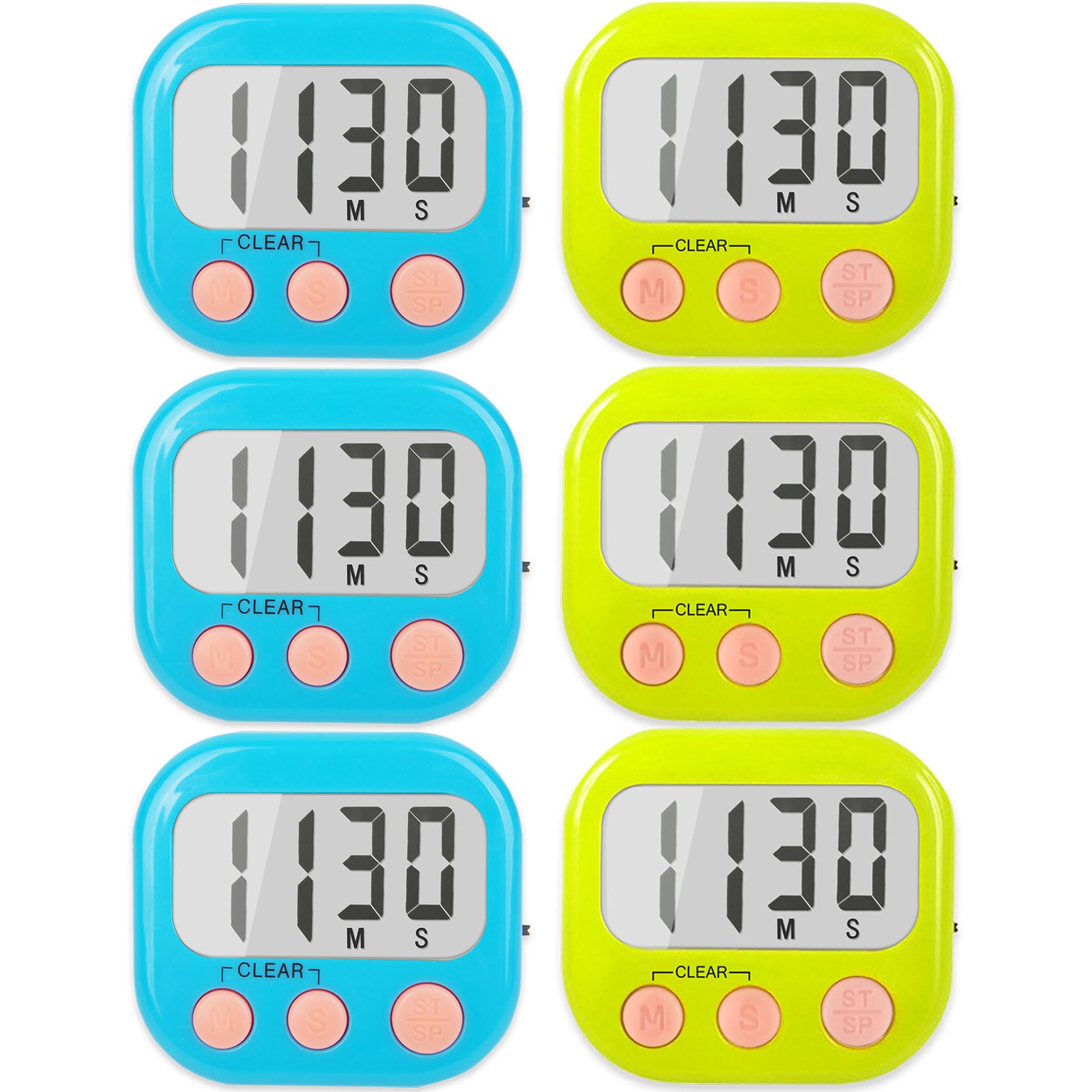 AOUCE blue front view classroom timer with large digits for easy reading