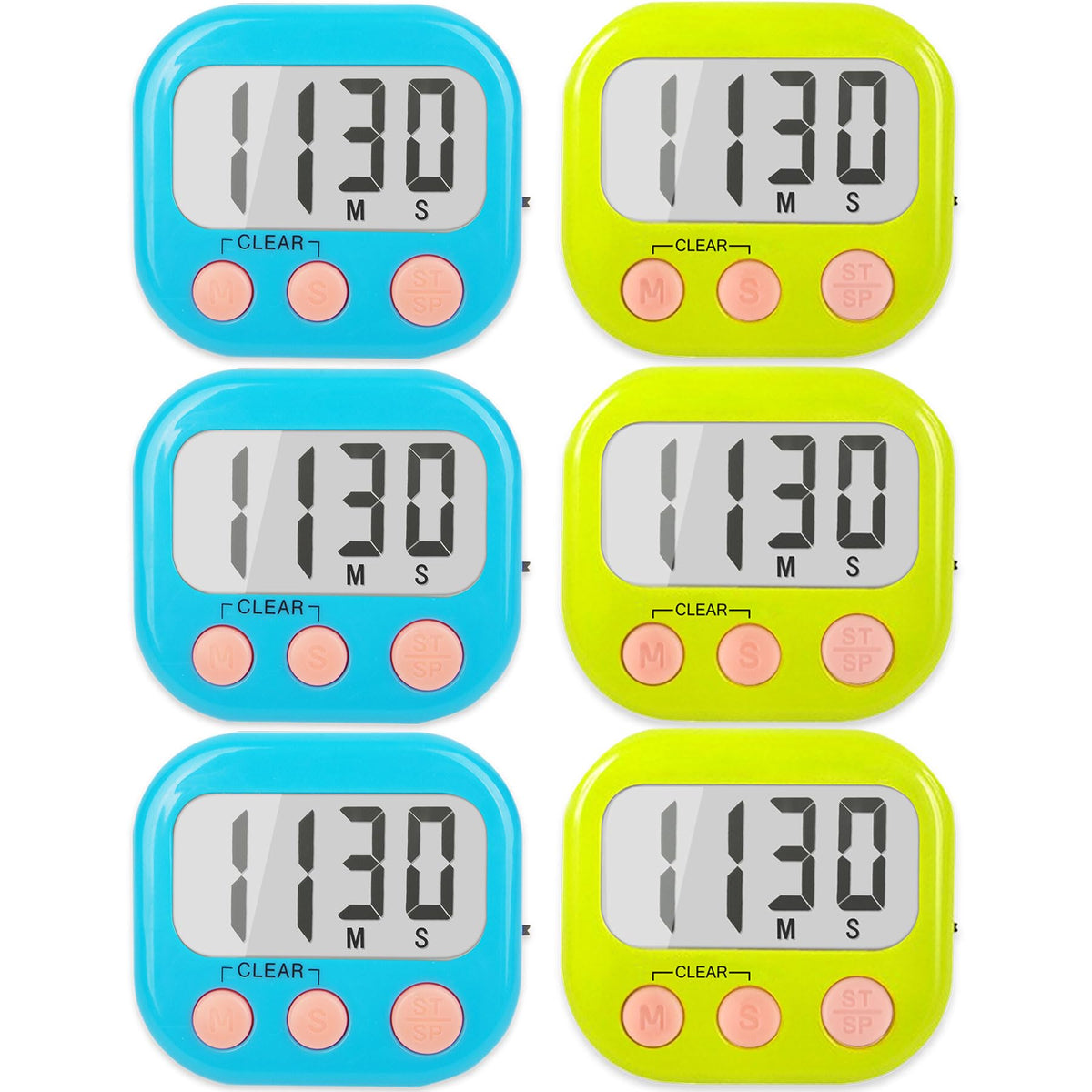 AOUCE blue front view classroom timer with large digits for easy reading