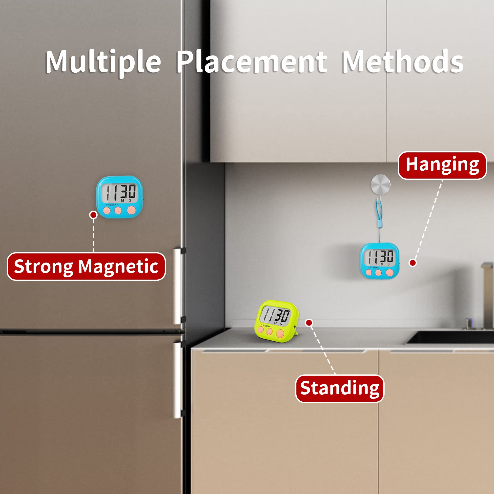 AOUCE six-pack display of timers for classroom scheduling