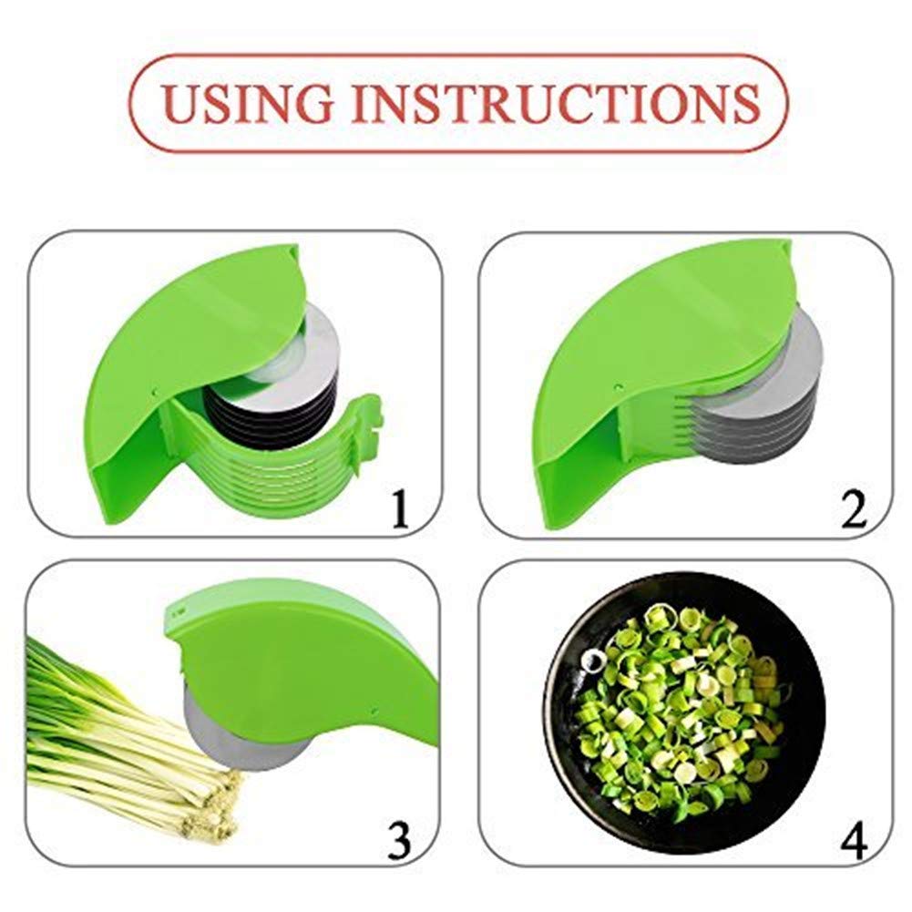AOZBZ Herb Roller Mincer ergonomic grip side view for comfortable, controlled cutting.