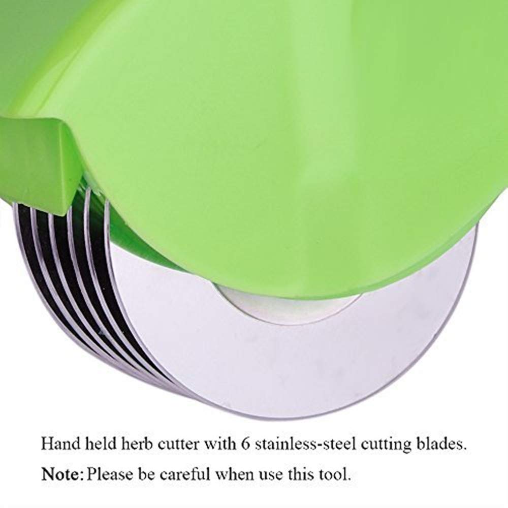 Rolling action minces leafy herbs like cilantro and parsley efficiently.