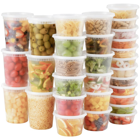 AOZITA 48-set deli containers with lids for organized takeout storage