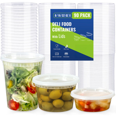AOZITA 8oz soup container with lid for easy takeout and reheating